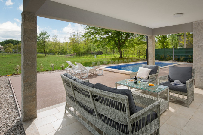Aussenbereich, Villa Meadow mit beheiztem Pool in Županići, Istrien, Kroatien Županići